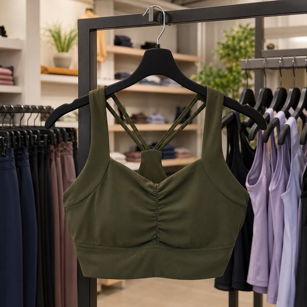 BuffBunny Rosa Sports Bra Deep Olive Green Athletic Outdoors Gym Workout XS